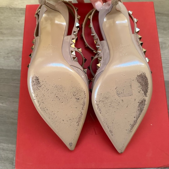 Valentino Garavani Rockstud Patent Leather Slings size 39 Preowned - Picture 5 of 13